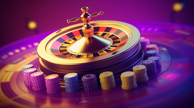 Poker table interface on nicetogel com showing Texas Hold'em cards and chip stacks